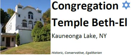 congregation temple beth el of Kauneonga Lake, NY